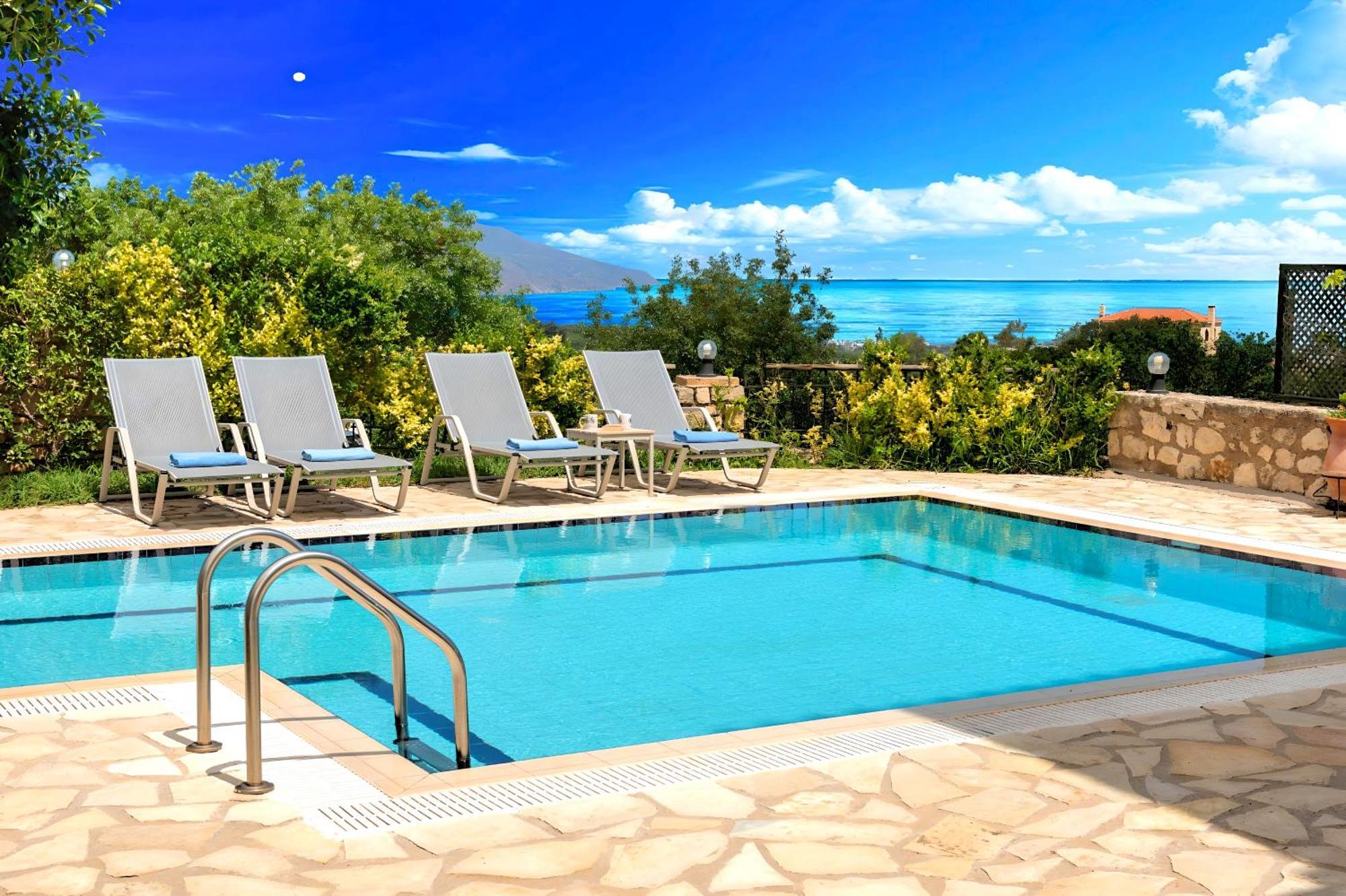 Mare Blue Villas Heated Pool Kournás Eksteriør billede