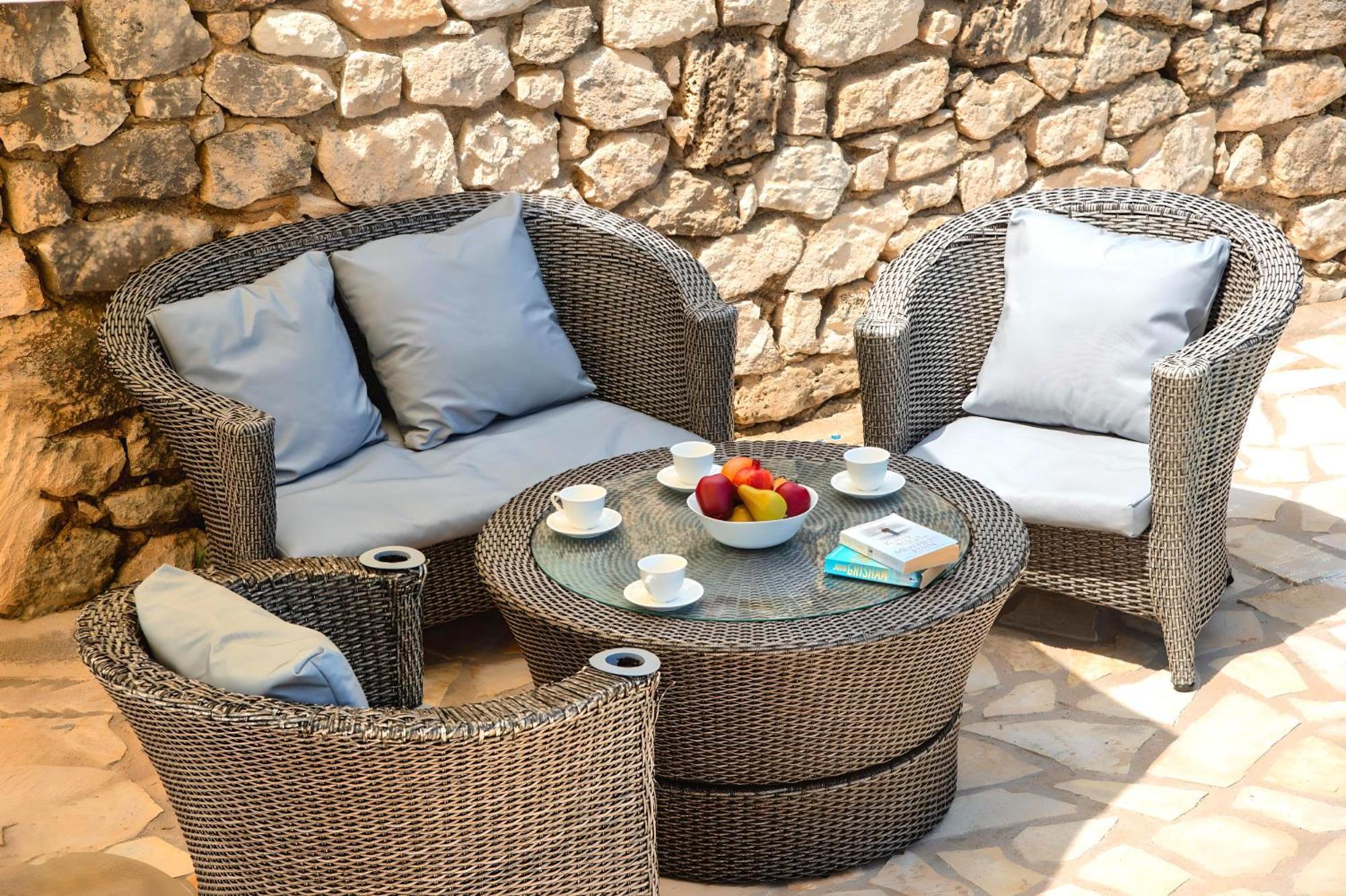 Mare Blue Villas Heated Pool Kournás Eksteriør billede