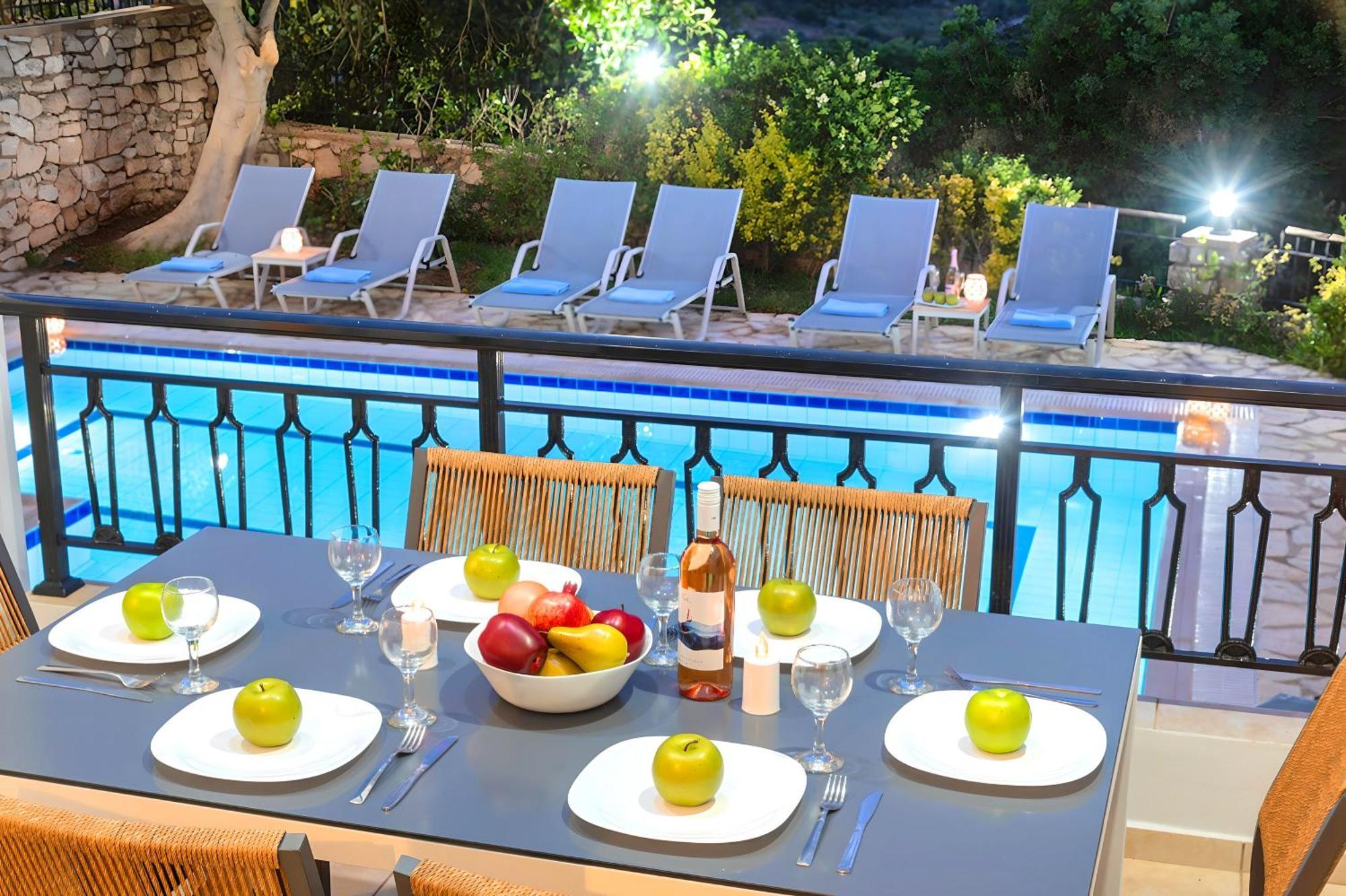 Mare Blue Villas Heated Pool Kournás Eksteriør billede